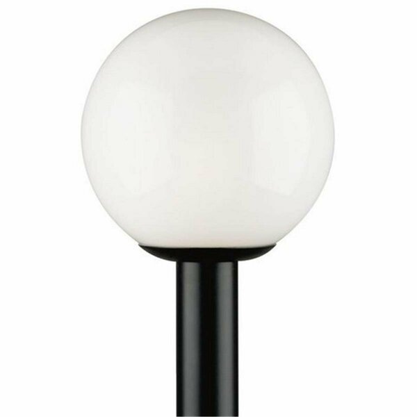 Brightbomb Polycarbonate One Light Post Top Outdoor Lantern, Black BR2689912